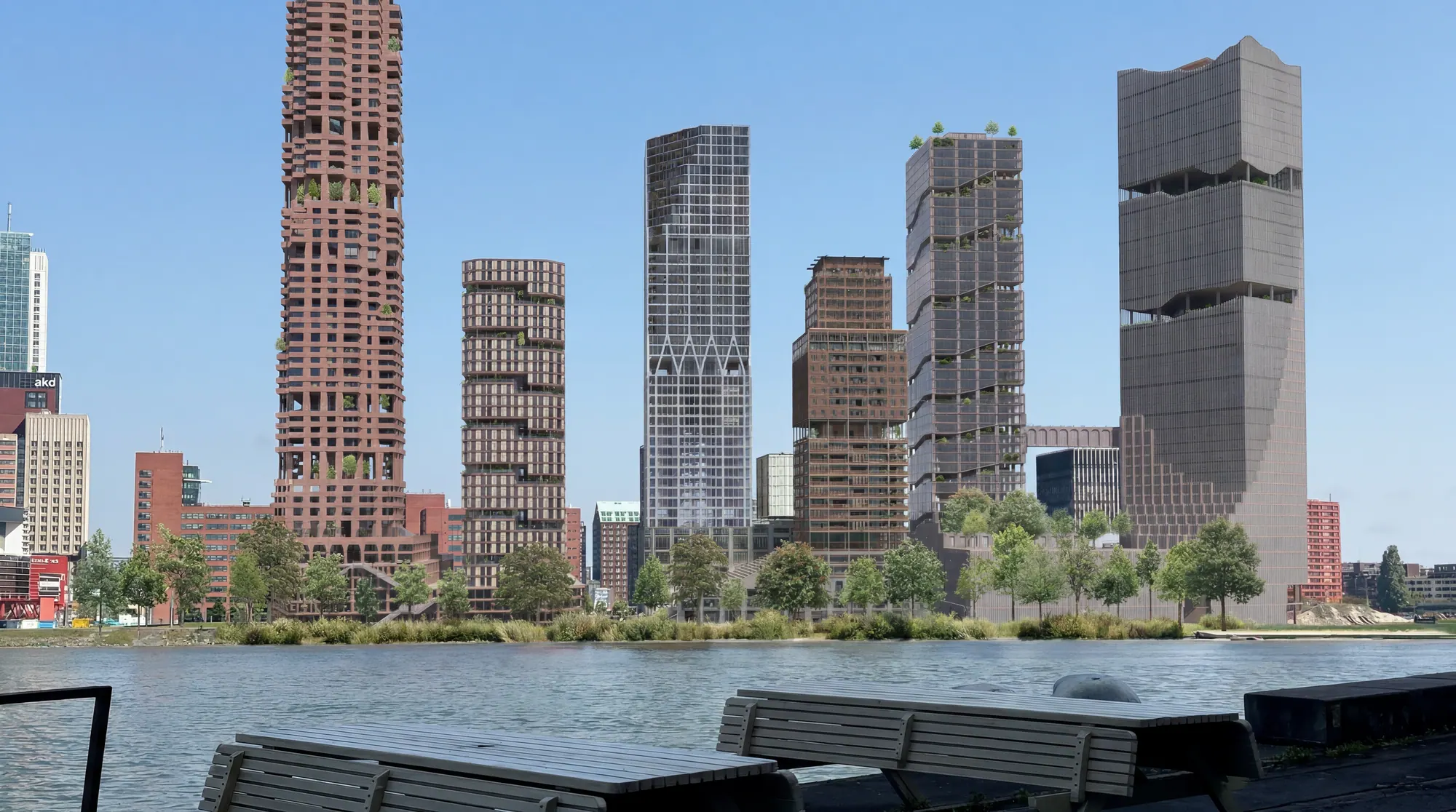 The Vital Mound in the Rotterdam skyline